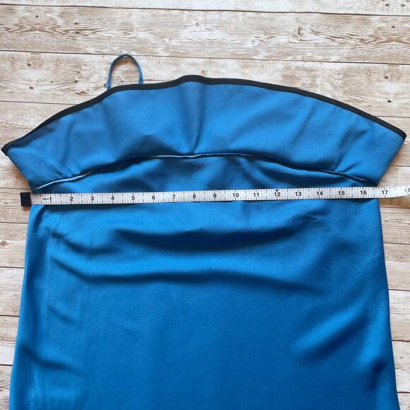 Ann Taylor Cami Top Bright Blue Flounced Ruffle Spaghetti Strap Size XS New - Picture 9 of 12